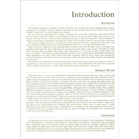 Merriam-Webster's Intermediate Thesaurus (Grades 7-8) Merriam-Webster's Intermediate Thesaurus (Grades 7-8)