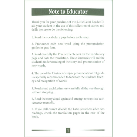 Little Latin Readers Classic Primer C Reader