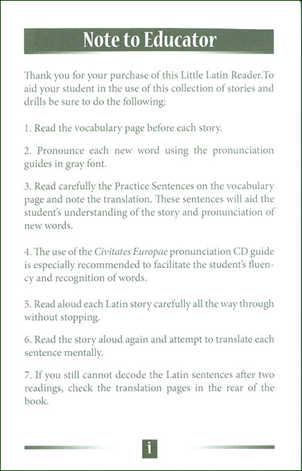 Little Latin Readers Classic Primer C Reader