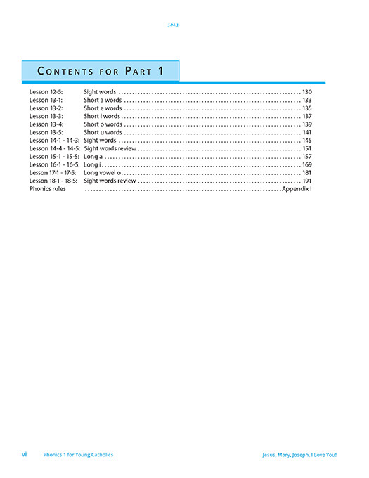 Phonics 1 for Young Catholics Legacy Ed. Part 1