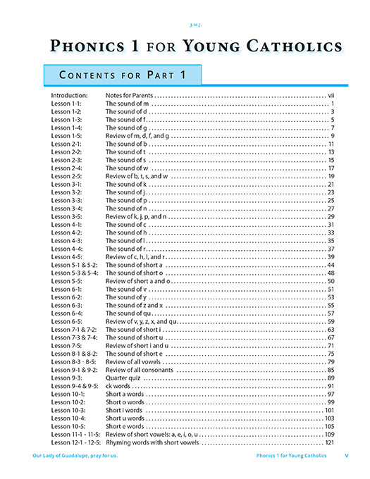 Phonics 1 for Young Catholics Legacy Ed. Part 1