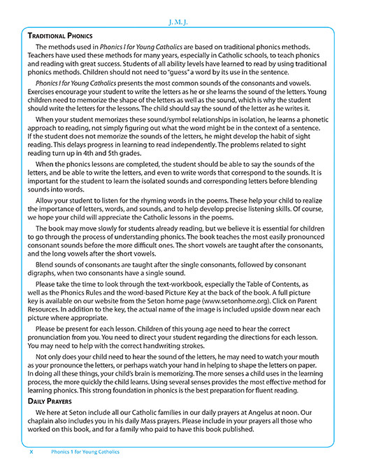 Phonics 1 for Young Catholics Legacy Ed. Part 1