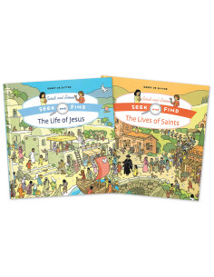 Catholic Seek and Find Book Set | Jesus & Saints for Kids