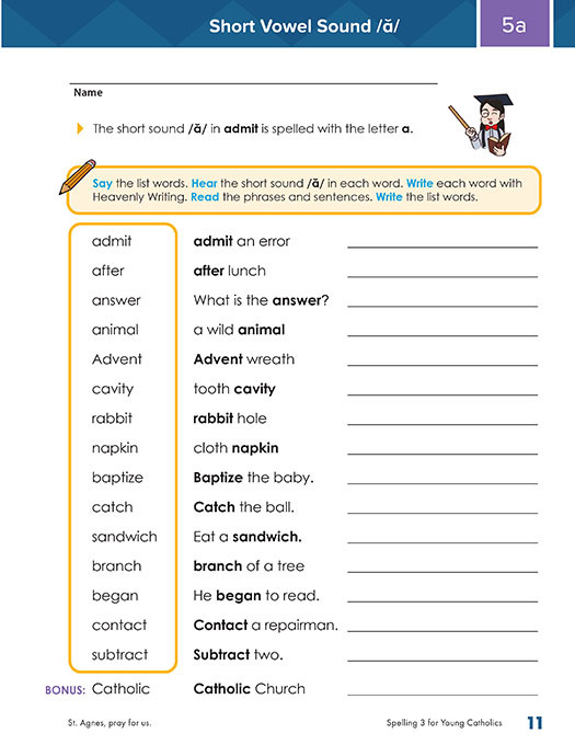 Spelling 3 for Young Catholics (2nd Ed.)