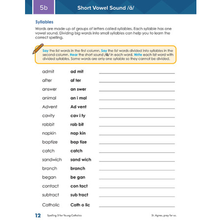 Spelling 3 for Young Catholics (2nd Ed.)