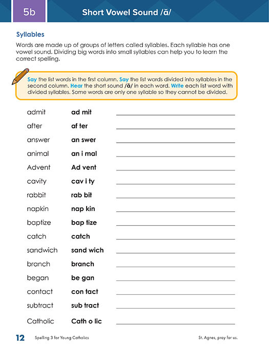 Spelling 3 for Young Catholics (2nd Ed.)