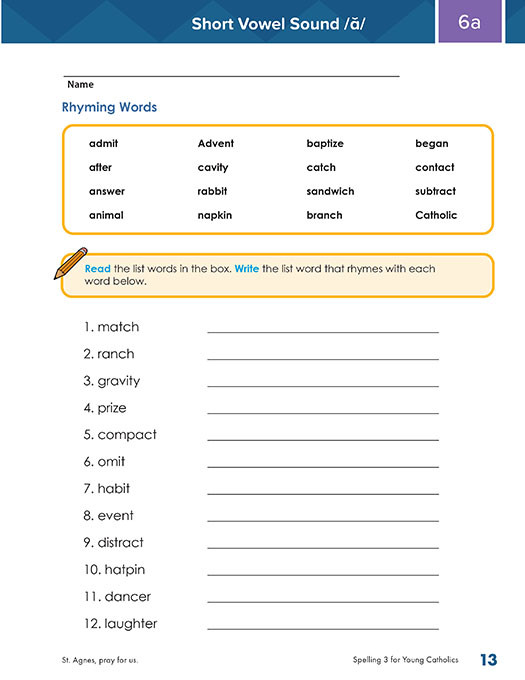 Spelling 3 for Young Catholics (2nd Ed.)