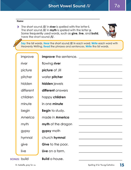 Spelling 3 for Young Catholics (2nd Ed.)