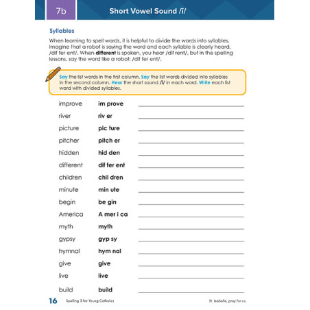 Spelling 3 for Young Catholics (2nd Ed.)