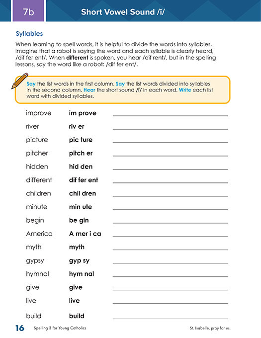 Spelling 3 for Young Catholics (2nd Ed.)