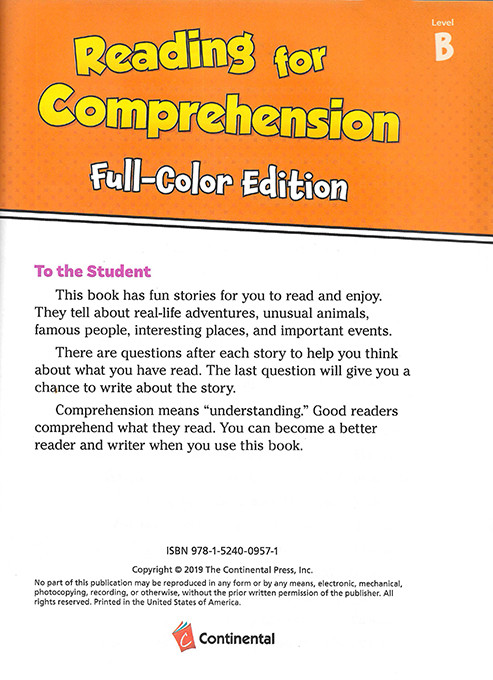 Reading for Comprehension B