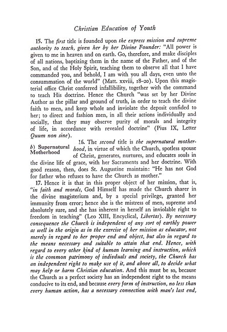 Christian Education of Youth (Papal Encyclical)