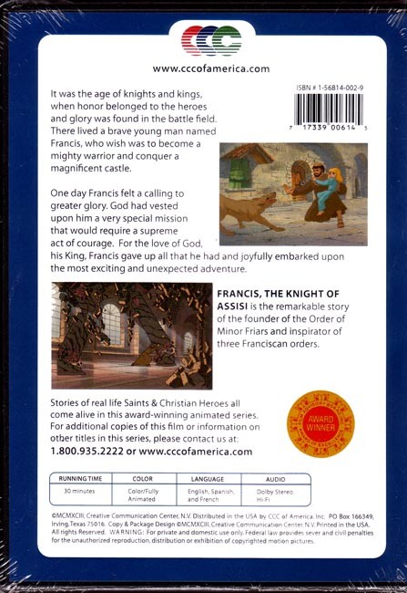 The Knight of Assisi DVD