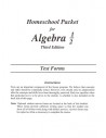 Saxon Algebra 1/2 (3rd edition) Tests (No Key)