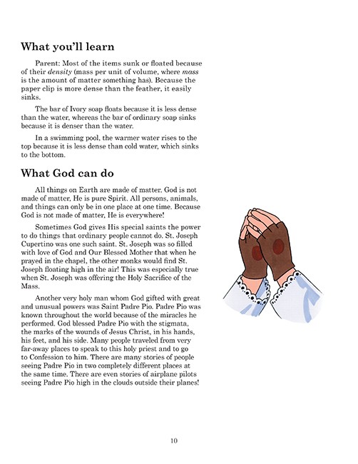 Kindergarten Science for Young Catholics