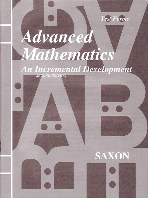 Saxon Advanced Math (2nd edition) Tests (No Key)