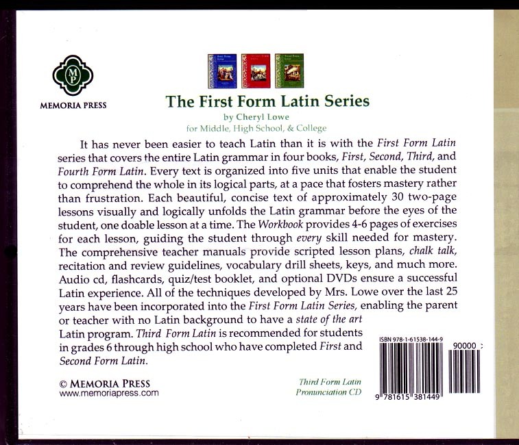 Third Form Latin Pronunciation CD
