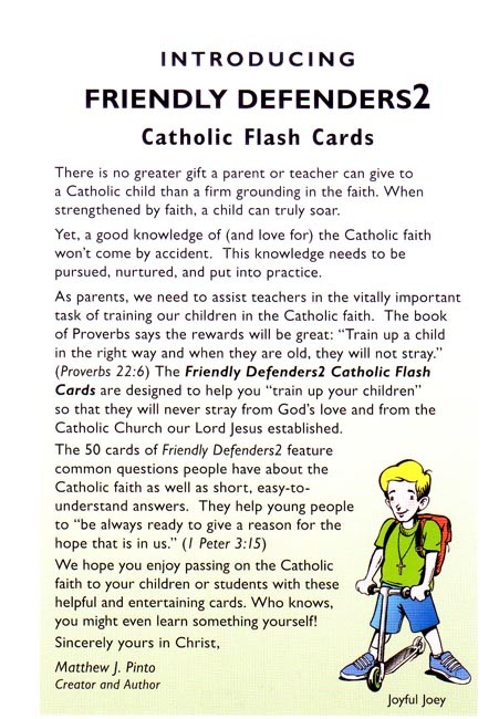 Friendly Defenders Catholic Flash Cards