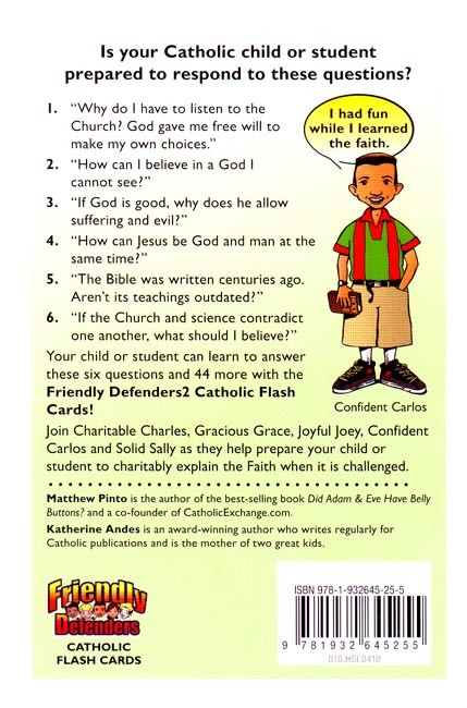 Friendly Defenders Catholic Flash Cards
