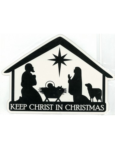Nativity Stable Christmas Auto Magnet