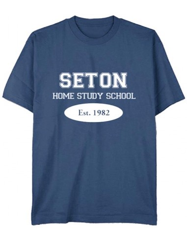 Seton T-Shirt: Est. 1982 Indigo Blue - Youth Large