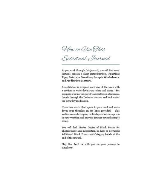 Simplifying Your Domestic Church