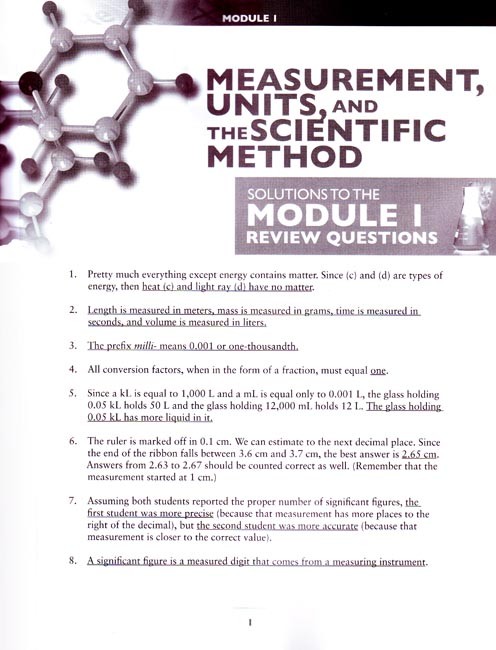 Exploring Creation with Chemistry Solutions Manual (3rd Ed.)