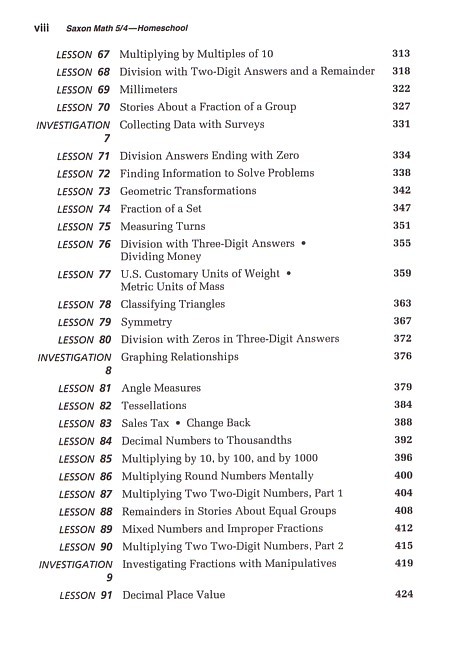 Saxon 54 (Homeschool, 3rd edition) Text