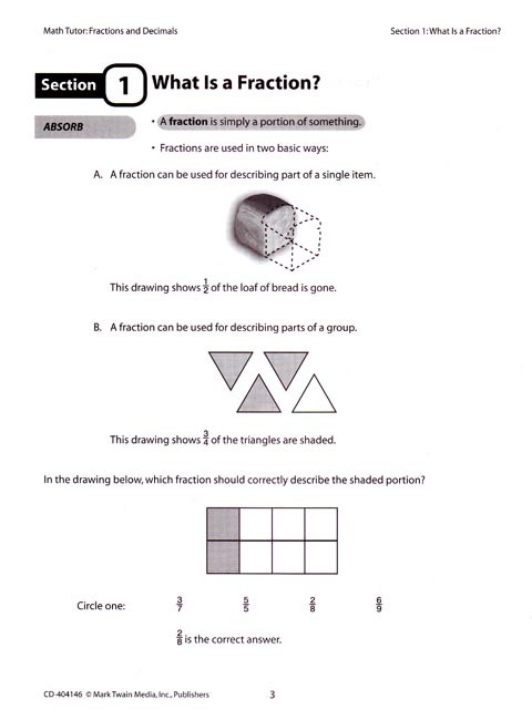 Math Tutor: Fractions and Decimals