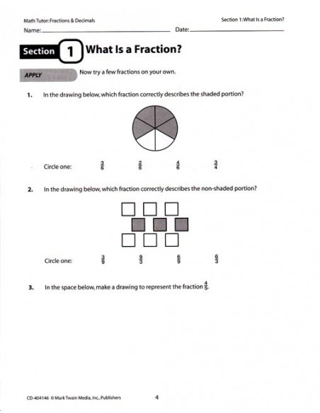 Math Tutor: Fractions and Decimals