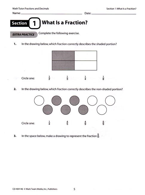 Math Tutor: Fractions and Decimals