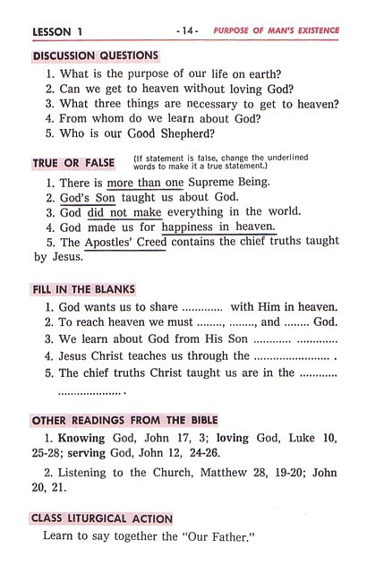 Baltimore Catechism No. 1 (Grades 4-5)