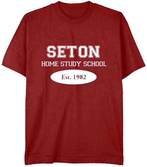 Seton T-Shirt: Est. 1982 Cardinal Red -Youth Large