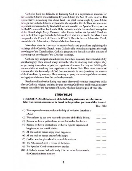 Baltimore Catechism No. 3 (Grade 9)