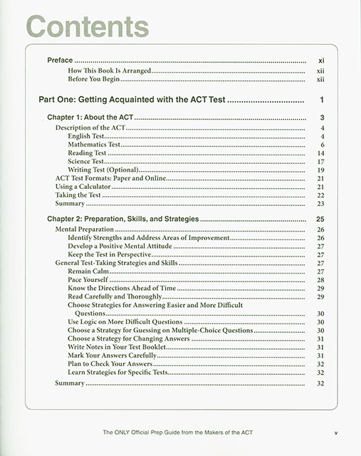 The Official ACT Prep Guide