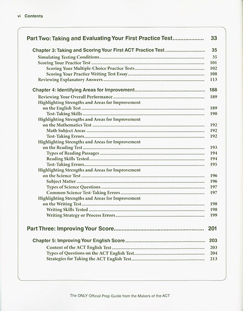 The Official ACT Prep Guide