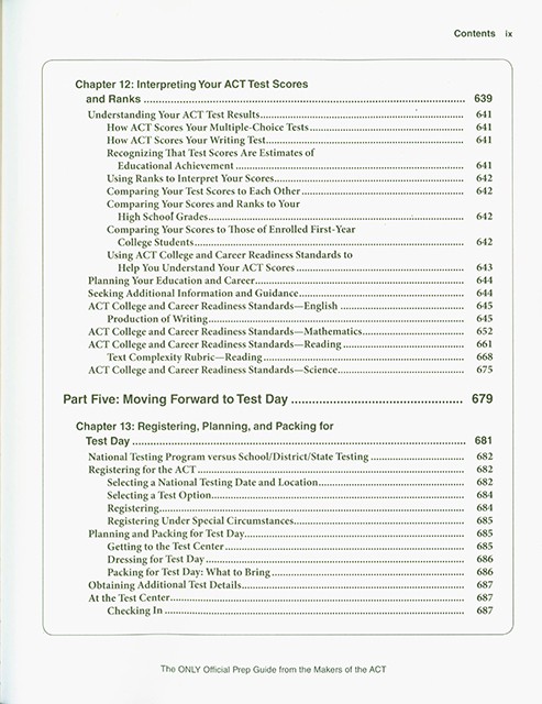 The Official ACT Prep Guide