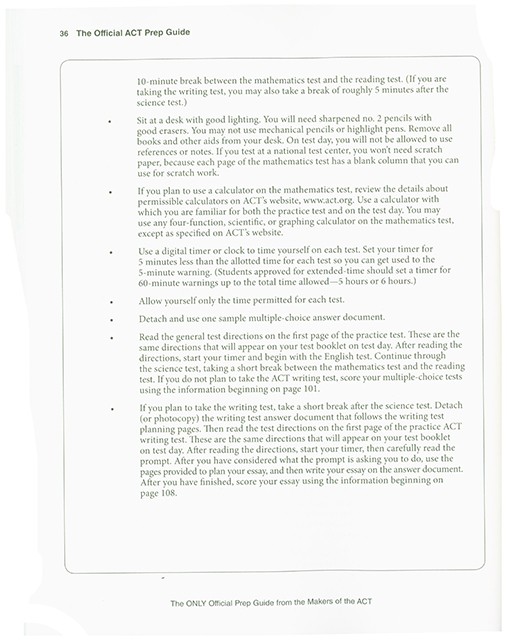 The Official ACT Prep Guide