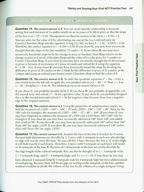 The Official ACT Prep Guide