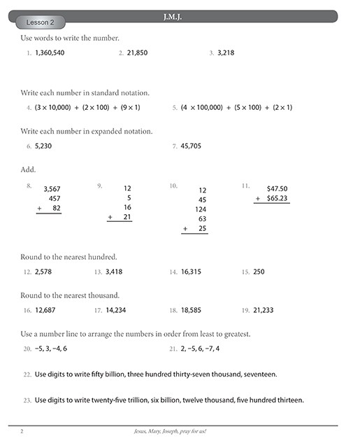 Math 8 Practice Problems Workbook