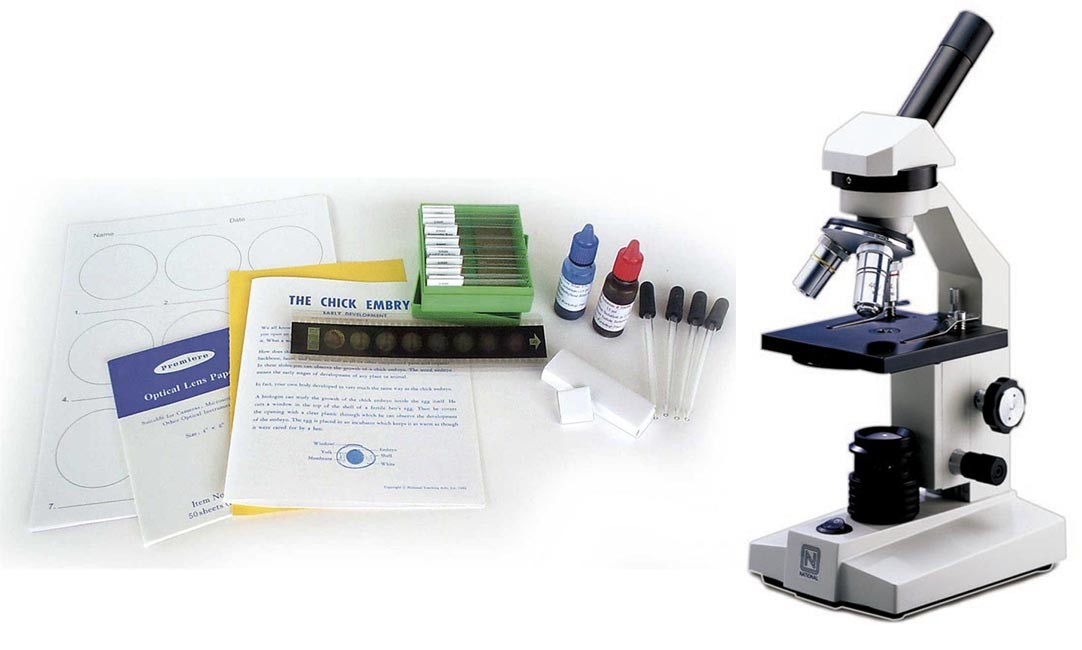 Biology Lab set w/ Slides and Microscope