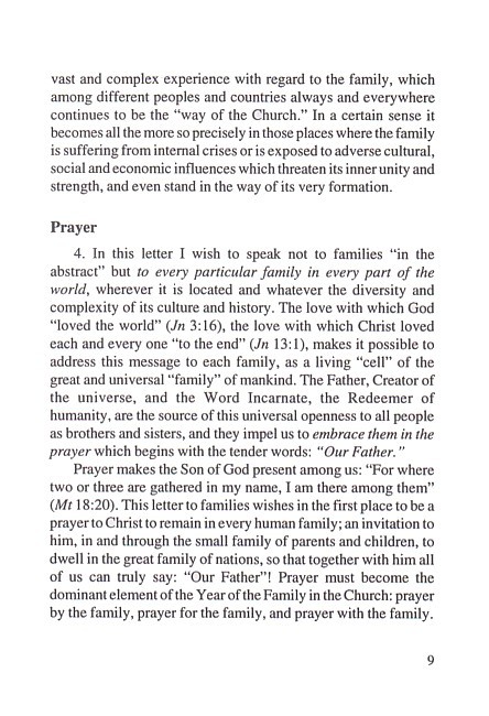 Letter to Families (Papal Document)