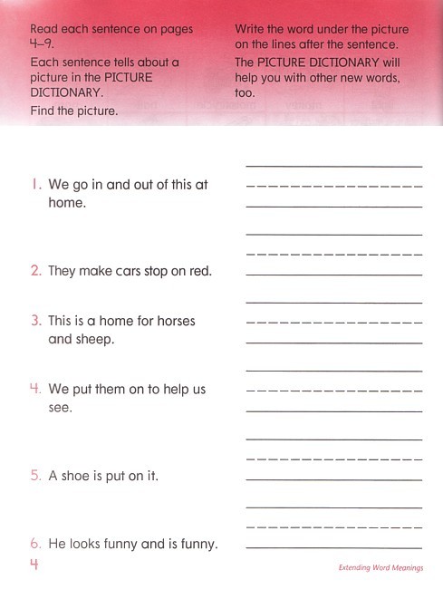 Reading/Thinking Skills Level A