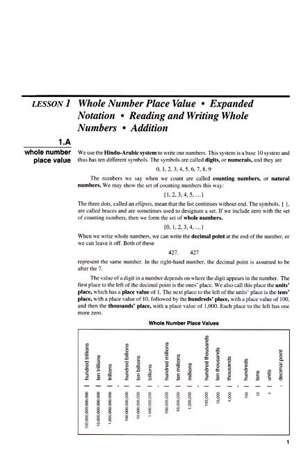 Saxon Algebra 1/2 (3rd edition) Text