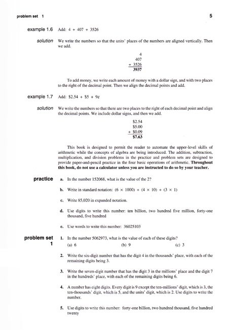 Saxon Algebra 1/2 (3rd edition) Text