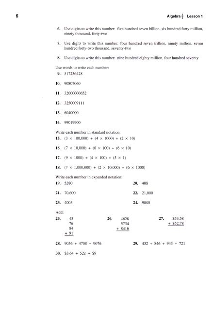 Saxon Algebra 1/2 (3rd edition) Text
