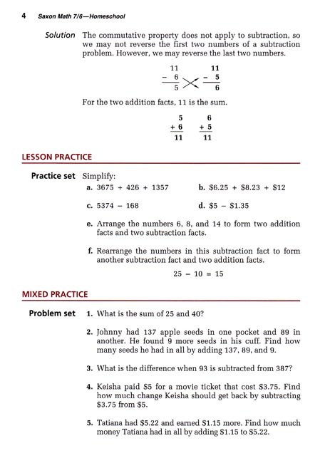 Saxon 76 (Homeschool, 4th edition) Text
