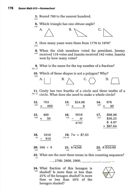 Saxon 65 (Homeschool, 3rd edition) Text