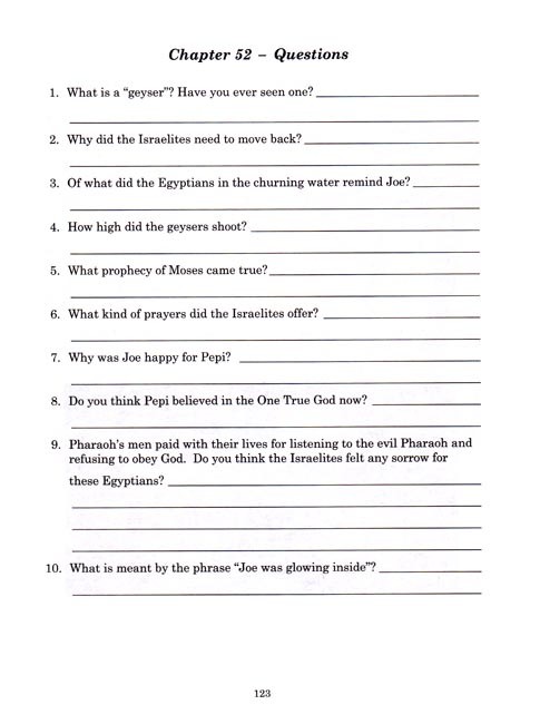 Reading 5 for Young Catholics Comprehension (key in book)