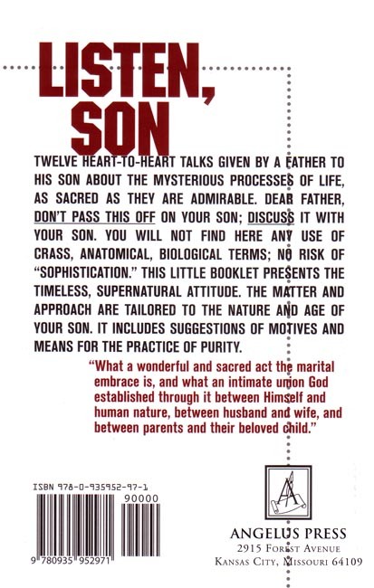 Listen, Son (Family Life Education for Boys)